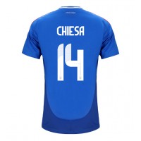 Camisa de time de futebol Itália Federico Chiesa #14 Replicas 1º Equipamento Europeu 2024 Manga Curta